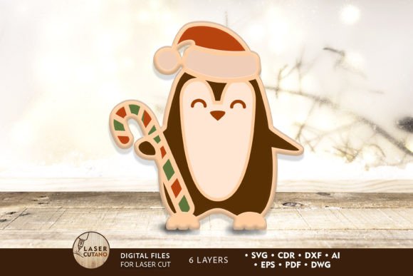Download PENGUIN CHRISTMAS Multilayer Cut Files - Multilayer cut files Collection