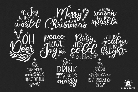 Download Christmas Quotes Bundle Set 10 Design - Christmas quotes Collection