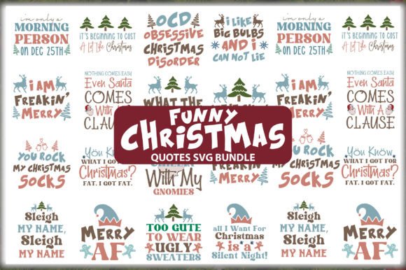 Download Funny Christmas Quotes SVG Bundle - Christmas quotes Collection