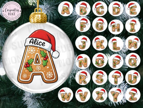 Download Gingerbread Alphabet Ornament PNG - Premium Resources
