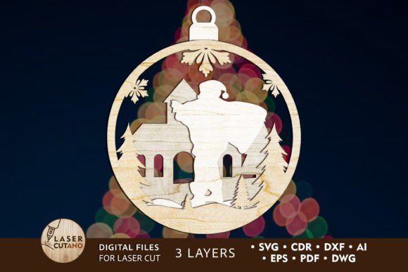 Download Santa Christmas Multilayer Cut Files - Multilayer cut files Collection
