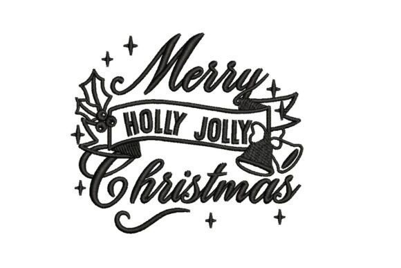 Download "Merry Holly Jolly Christmas" Festive Typography Design - Festive typography Collection