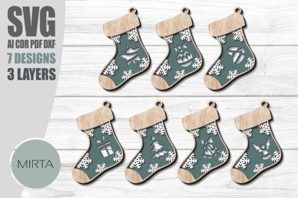 Download Snowflake Stocking Ornaments Svg Laser - Stocking ornaments Collection