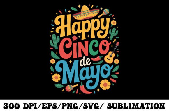 Download Happy Cinco De Mayo Festive Typography - Festive typography Collection